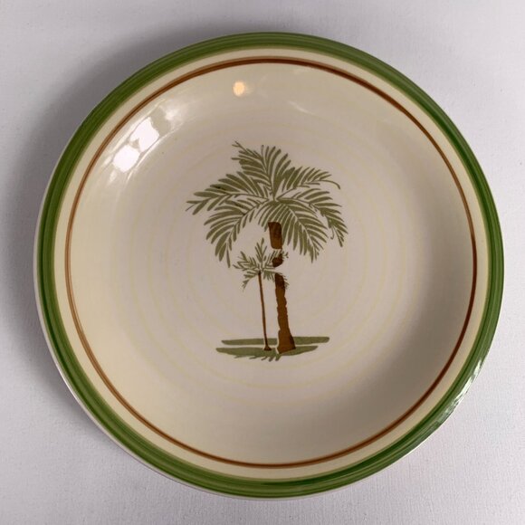 Mainstays Palm Villa Salad Plates Lot of 3 Palm Trees - Picture 7 of 12